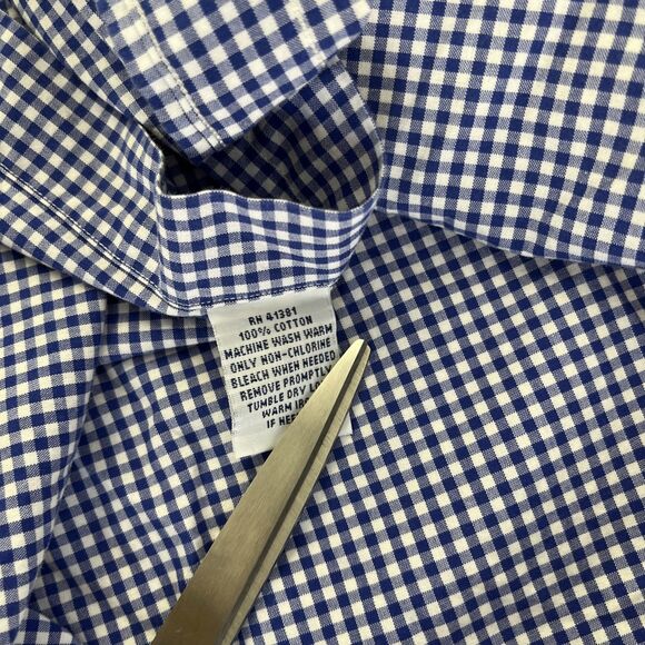 Mens Ralph Lauren Button Down Long Sleeve Shirt Size XL Slim Fit Gingham Check - Picture 5 of 7